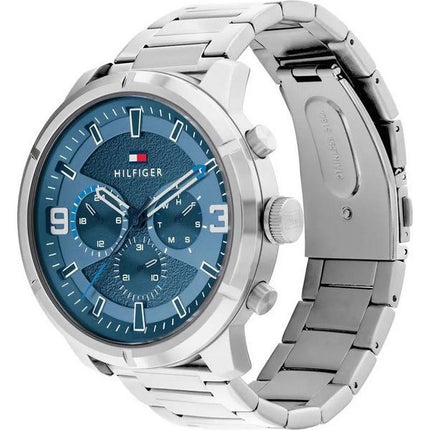 Montre Homme Tommy Hilfiger Link Bracelet Multifonction Cadran Bleu Quartz 1792077