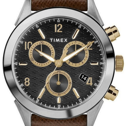Timex Torrington chronographe bracelet en cuir Quartz TW2R90800 montre homme