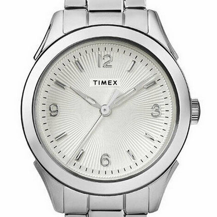 Montre Timex Torrington Ã  cadran argentÃ© en acier inoxydable Ã  quartz TW2R91500 pour femme