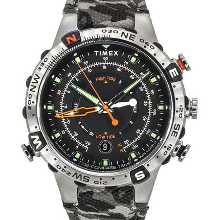 Montre pour homme Timex Expedition North Tide-Temp-Compass avec bracelet camouflage et cadran noir à  quartz TW2V22300 100M