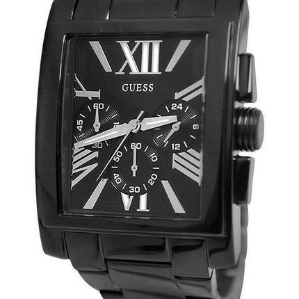 Guess montre chronographe en acier inoxydable noir Quartz U0009G3 masculin