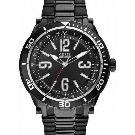 Guess montre chronographe en acier inoxydable noir Quartz U0043G2 masculin
