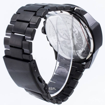 Montre pour homme Mega Chief noire remise à neuf avec cadran brun et placage ionique noir
