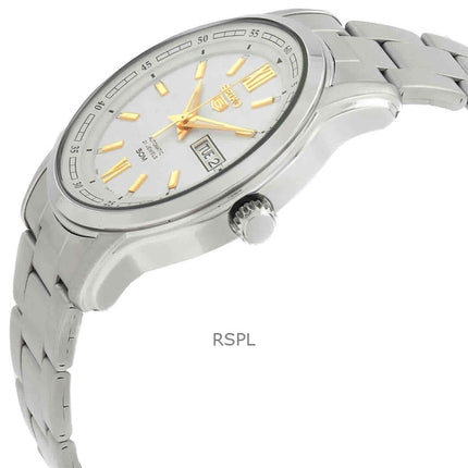 Montre homme Seiko 5 SNKP15K1 automatique en acier inoxydable avec cadran blanc, remise à neuf