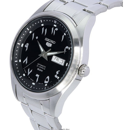Montre homme Seiko 5 SNKP21J1 automatique en acier inoxydable avec cadran noir et chiffres arabes, remise à neuf