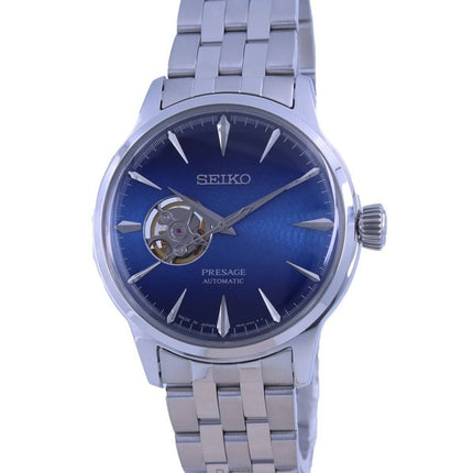 Montre Seiko Presage Cocktail Time Blue Acapulco Open Heart Automatic SSA439J1 pour homme remise à neuf