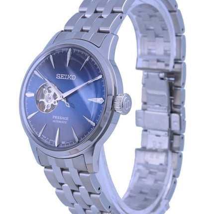 Montre Seiko Presage Cocktail Time Blue Acapulco Open Heart Automatic SSA439J1 pour homme remise à neuf