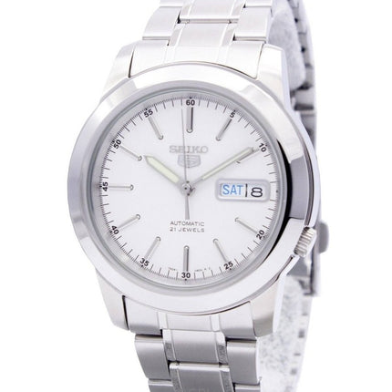 Montre homme Seiko 5 21 rubis, cadran blanc, automatique, SNKE49K1, remise à neuf