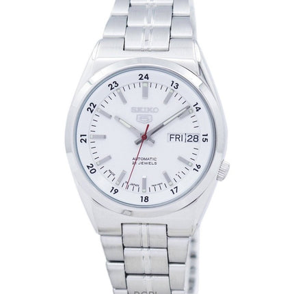 Montre homme Seiko 5 21 rubis, cadran blanc, automatique, SNK559J1, remise à neuf
