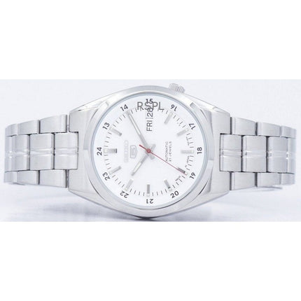 Montre homme Seiko 5 21 rubis, cadran blanc, automatique, SNK559J1, remise à neuf