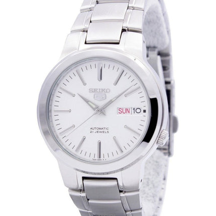 Montre homme Seiko 5 SNKA01K1 automatique à cadran blanc et 21 rubis, remise à neuf