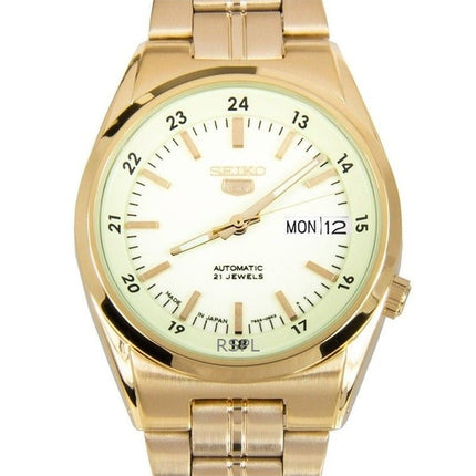 Montre homme Seiko 5 Champagne Dial Automatic SNK578J1 remise à neuf