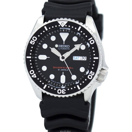 Montre de plongée automatique Seiko SKX007J1 200 m à cadran noir, remise à neuf