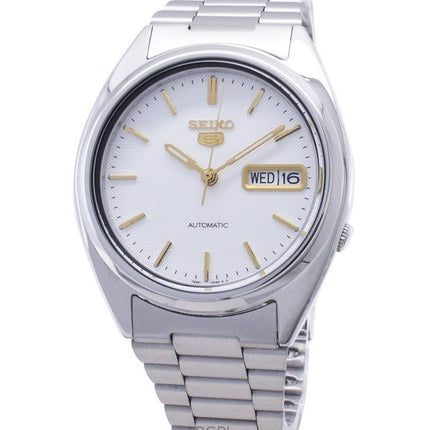 Montre homme Seiko 5 automatique à cadran blanc 21 rubis SNXG47K1 reconditionnée