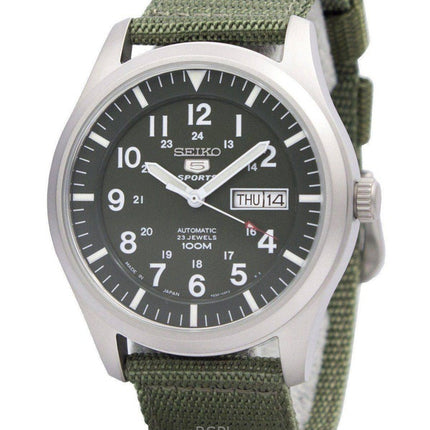 Montre homme Seiko 5 Military Automatic Sports SNZG09J1 reconditionnée, fabriquée au Japon