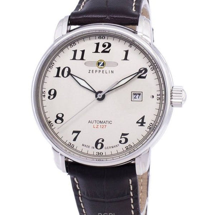 Montre homme Zeppelin LZ127 Graf cadran beige remis à neuf, fabrication Touteemande, automatique 76565