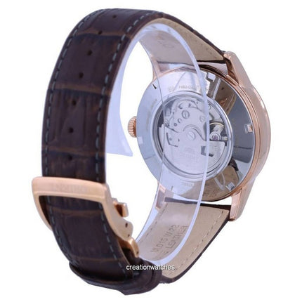 Montre homme Orient Classic avec bracelet en cuir et cadran champagne Sun And Moon RA-AK0007S10B reconditionnée