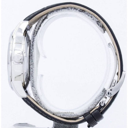 Montre homme Orient Sun And Moon avec bracelet en cuir et cadran blanc automatique SAK00002S reconditionnée