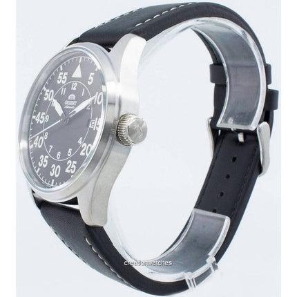 Montre homme Orient Pilot Flight bracelet en cuir cadran noir RA-AC0H03B10B automatique 100M remise à neuf