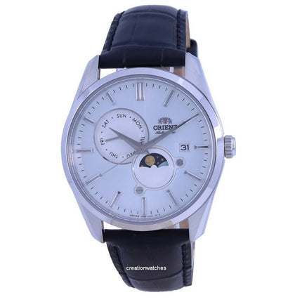 Montre homme Orient Sun And Moon Gen 5 avec bracelet en cuir et cadran blanc RA-AK0310S00C reconditionnée