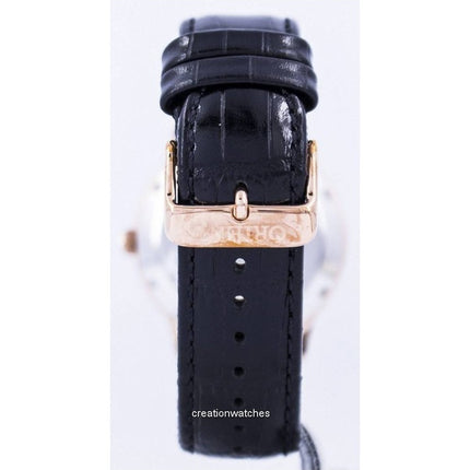 Montre homme Orient 2e génération Bambino Classic bracelet en cuir cadran noir automatique FAC00001B0 reconditionnée
