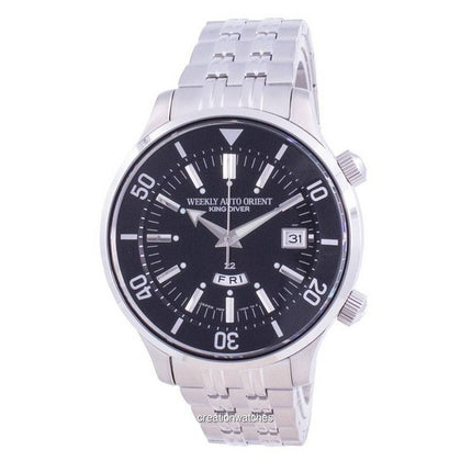 Montre homme Orient King Diver 70th Anniversary en acier inoxydable avec cadran noir automatique RA-AA0D01B0HC 200M remise à neu