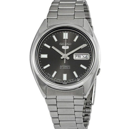 Montre homme Seiko 5 en acier inoxydable avec cadran noir automatique SNXS79J1 remise à neuf
