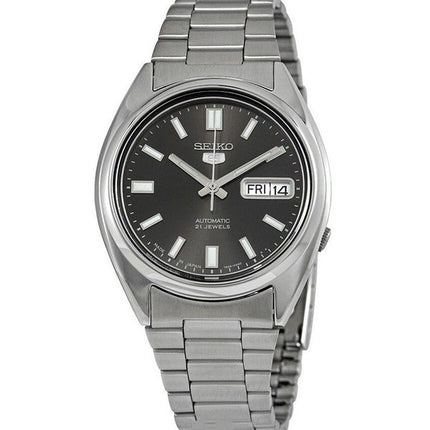 Montre homme Seiko 5 en acier inoxydable avec cadran noir automatique SNXS79J1 remise à neuf