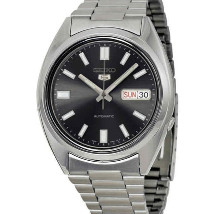 Montre homme Seiko 5 en acier inoxydable avec cadran noir automatique SNXS79K1 remise à neuf