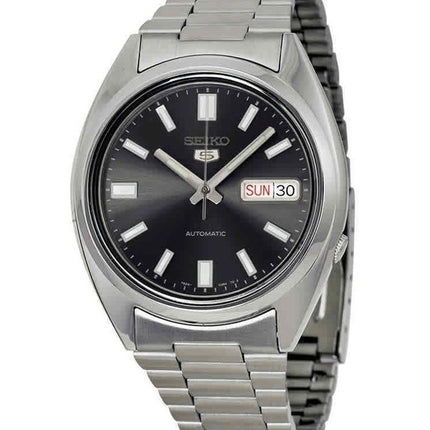 Montre homme Seiko 5 en acier inoxydable avec cadran noir automatique SNXS79K1 remise à neuf