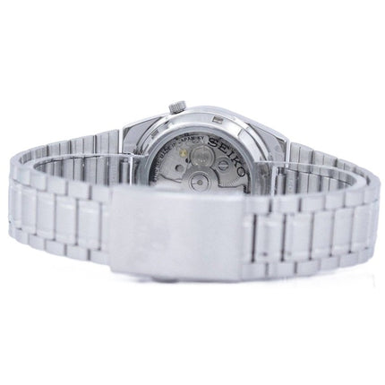 Montre unisexe Seiko 5 en acier inoxydable avec cadran noir automatique SNK063J5 remise à neuf