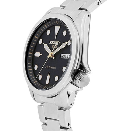 Montre homme Seiko 5 Sports en acier inoxydable avec cadran noir automatique SRPE57K1 100M remise à neuf