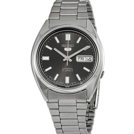 Montre homme Seiko 5 en acier inoxydable avec cadran noir et 21 rubis SNXS79J1 remise à neuf