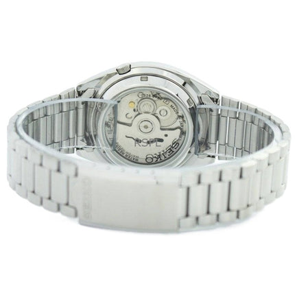 Montre homme Seiko 5 en acier inoxydable avec cadran noir et 21 rubis SNXS79J1 remise à neuf