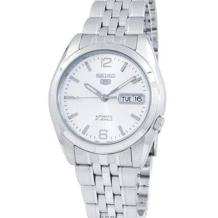 Montre homme Seiko 5 en acier inoxydable avec cadran argenté et 21 rubis SNK385K1 remise à neuf