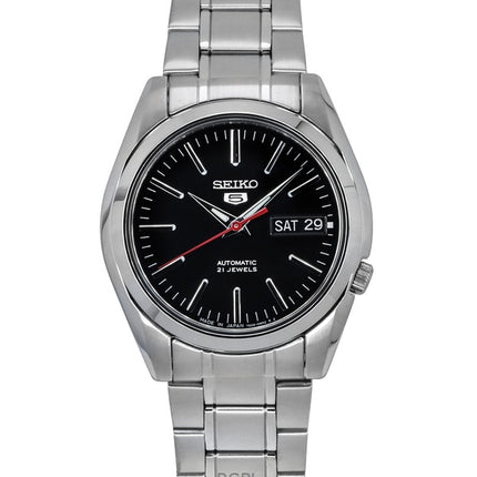 Montre homme Seiko 5 en acier inoxydable avec cadran noir et 21 rubis SNKL45J1 remise à neuf