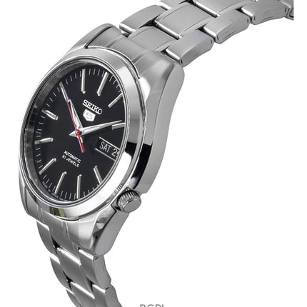 Montre homme Seiko 5 en acier inoxydable avec cadran noir et 21 rubis SNKL45J1 remise à neuf
