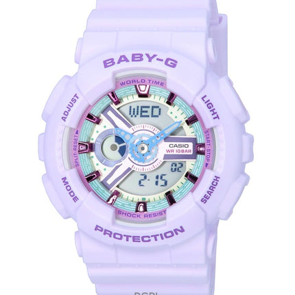 Montre pour femme Casio Baby-G analogique numérique pastel et quartz métallisé BA-110XPM-6A 100M remise à neuf