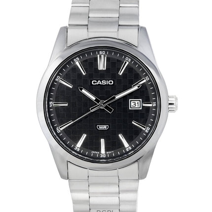 Montre analogique Casio MTP-VD03D-1A pour homme, cadran noir, acier inoxydable, quartz, remise à neuf