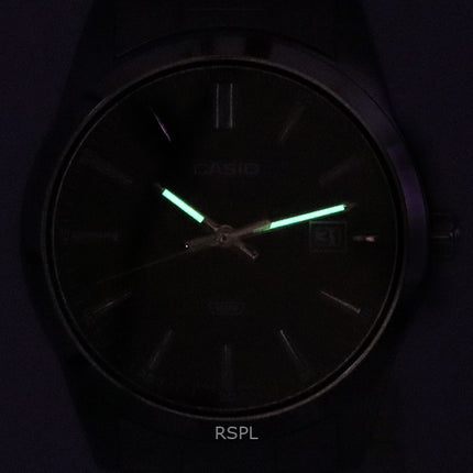Montre analogique Casio MTP-VD03D-1A pour homme, cadran noir, acier inoxydable, quartz, remise à neuf