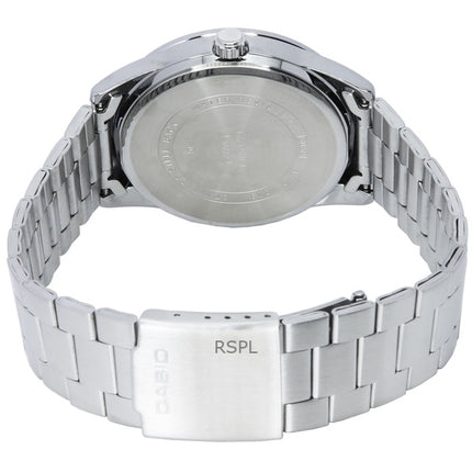 Montre analogique Casio MTP-VD03D-1A pour homme, cadran noir, acier inoxydable, quartz, remise à neuf