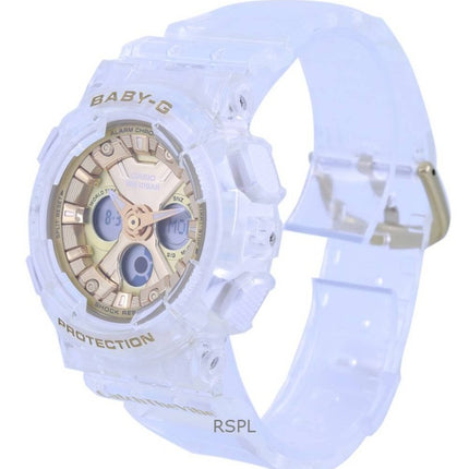 Montre pour femme Casio Baby-G reconditionnée avec bracelet en résine analogique numérique de couleur spéciale et cadran doré à