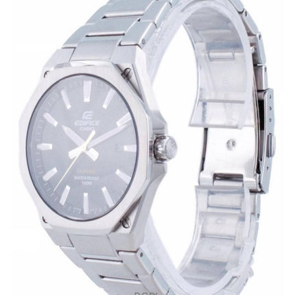 Montre homme Casio Edifice Slim Line analogique en acier inoxydable avec cadran noir et quartz EFR-S108D-1A 100M remise à neuf