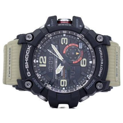 Montre homme Casio G-Shock Mudmaster analogique numérique bracelet en résine cadran noir quartz GG-1000-1A5 200M remise à neuf