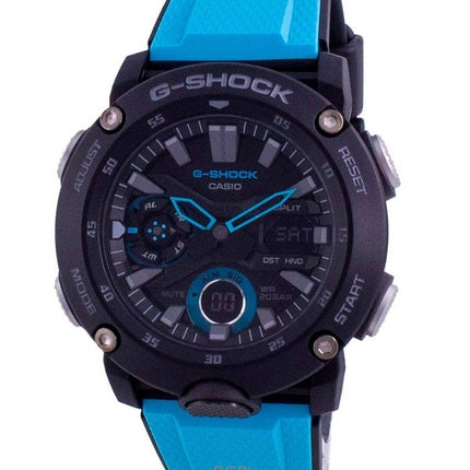 Montre Casio G-Shock Standard Analogique Numérique Bracelet Résine Cadran Noir Quartz GA-2000-1A2 200M Homme Reconditionnée