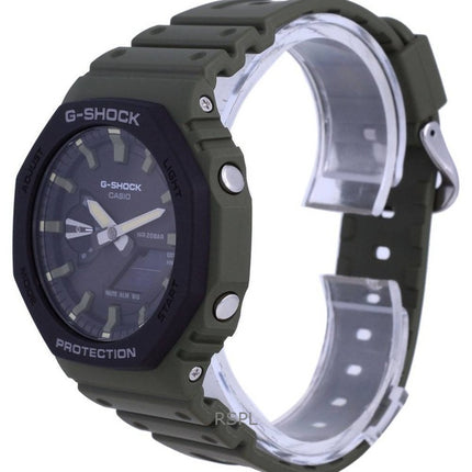 Montre homme Casio G-Shock analogique numérique à quartz avec bracelet en résine et cadran noir GA-2110SU-3A 200M remise à neuf