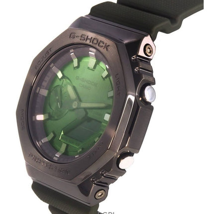 Montre homme Casio G-Shock analogique numérique à quartz avec bracelet en résine et cadran vert GM-2100B-3A 200M remise à neuf