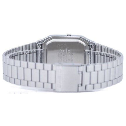 Montre unisexe Casio Youth analogique numérique en acier inoxydable avec cadran noir à quartz AQ-230A-1DHDF remise à neuf