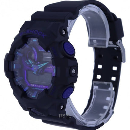 Montre homme Casio G-Shock analogique numérique à quartz avec bracelet en résine et cadran bleu GA-700VB-1A 200M remise à neuf