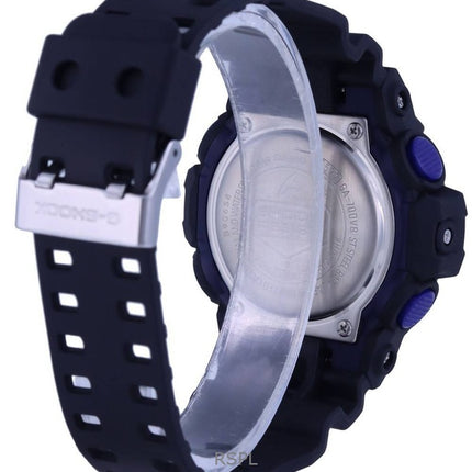 Montre homme Casio G-Shock analogique numérique à quartz avec bracelet en résine et cadran bleu GA-700VB-1A 200M remise à neuf